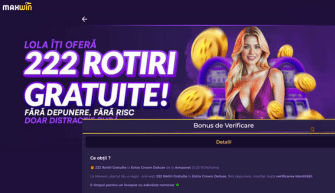 MaxWin Casino bonus fara depunere