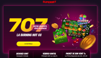 Superbet bonus fara depunere - 707 rotiri gratuite