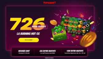 Superbet bonus fara depunere - 726 rotiri gratuite