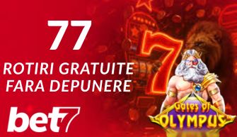 Bet7 bonus fara depunere - 77 rotiri gratuite