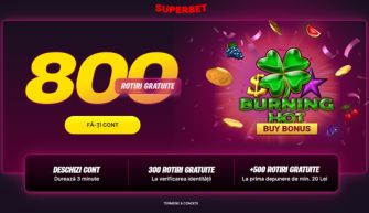 Superbet bonus fara depunere - 300 rotiri gratuite