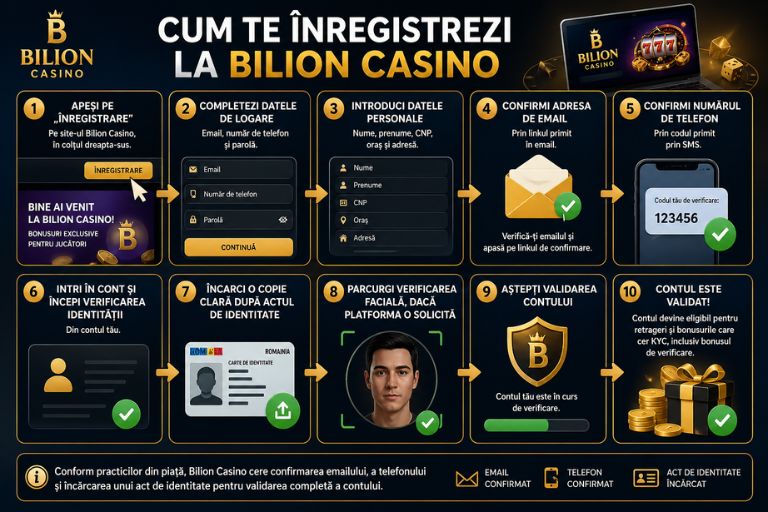 Cum te înregistrezi la Bilion Casino