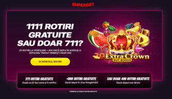 Superbet bonus fara depunere - 1111 sau 711 rotiri gratuite