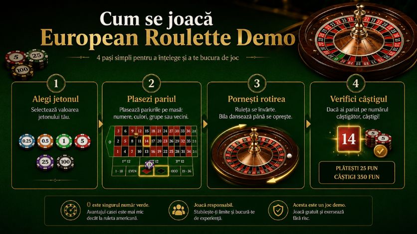 European Roulette Demo 2 Cum se joaca European Roulette Demo Platipus
