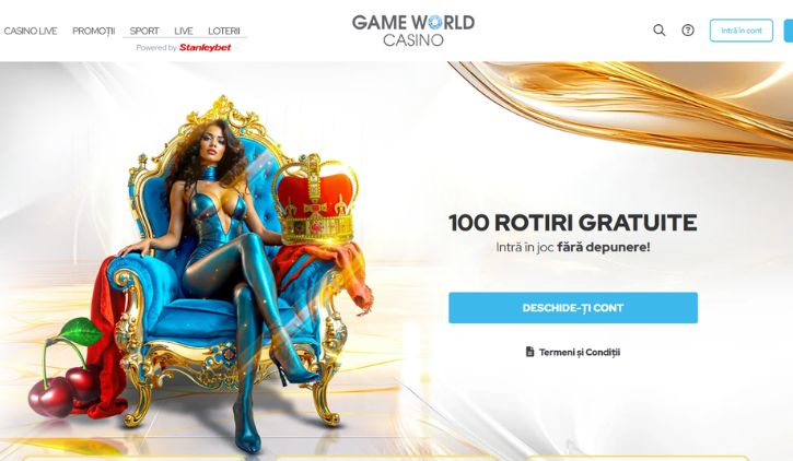 Game World bonus fara depunere - 100 rotiri gratuite