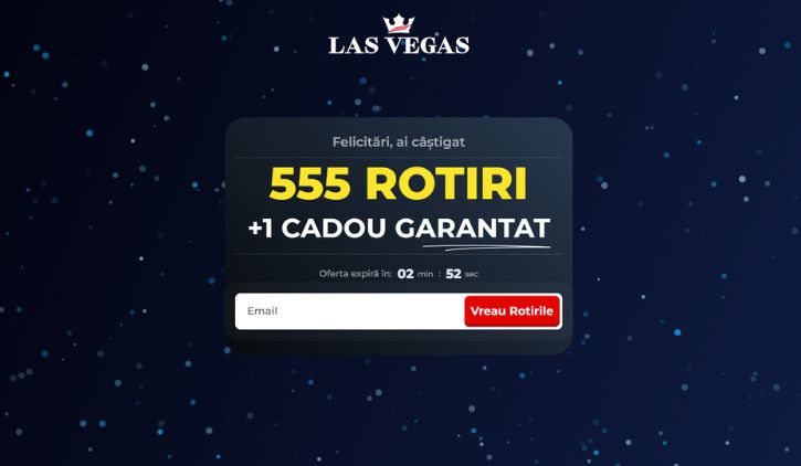 Las Vegas bonus fara depunere - 555 rotiri gratuite