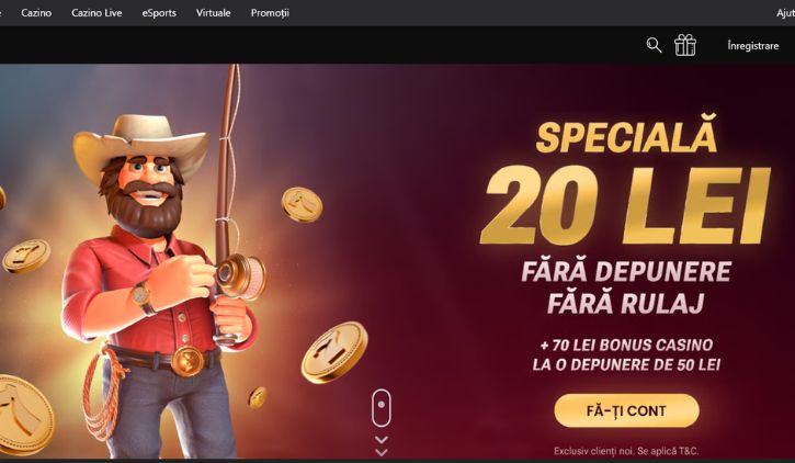 Lucky Seven bonus fara depunere - 20 lei gratis