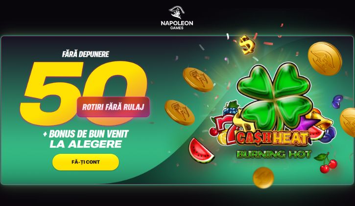Napoleon Games bonus fara depunere - 50 rotiri gratuite