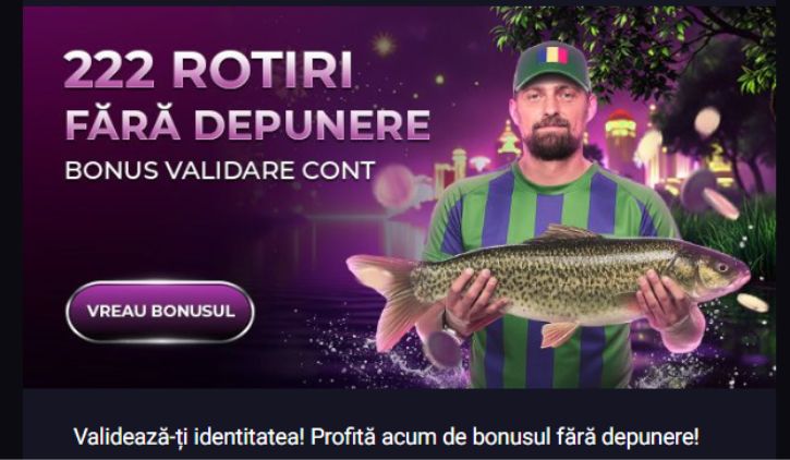 Player bonus fara depunere - 222 rotiri gratuite