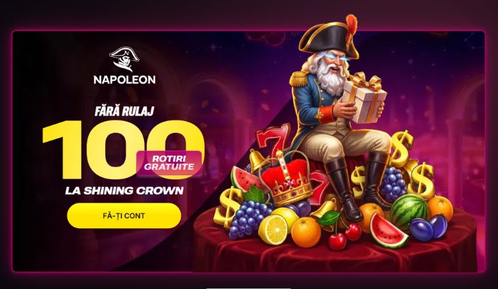 Napoleon Games bonus fara depunere - 100 rotiri gratuite