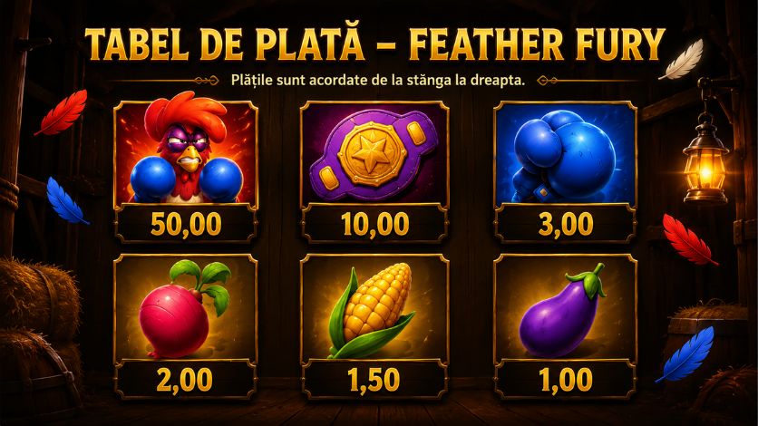Tabel de plata Feather Fury